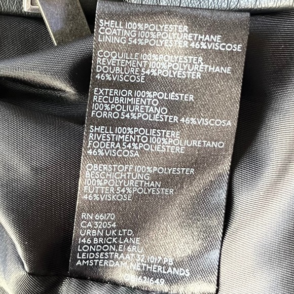 Maeve Faux Leather Femme Moto Jacket Black Womens XL - Picture 16 of 16